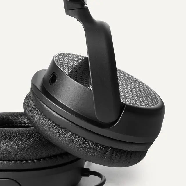 Alt view image 4 of 6 - On Ear Wired Computer Headset with Adjustable Microphone, 3.5mm Port or in-Line Control with USB-A Port, Foldable, Clear Sound, Small/Medium Size, Black