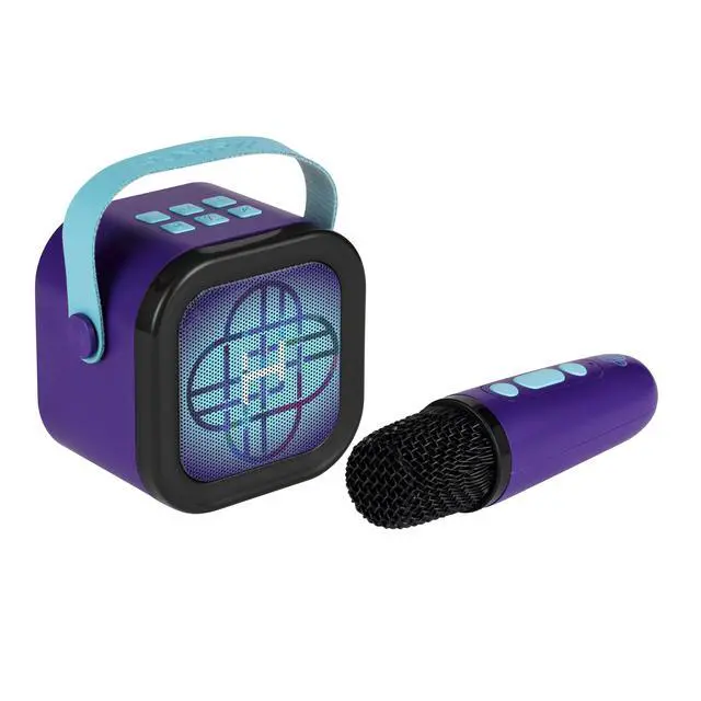 Alt view image 5 of 6 - Kpop Demon Hunters Bluetooth Karaoke Machine for Kids, Wireless Microphone | Light Show and USB Disco Ball