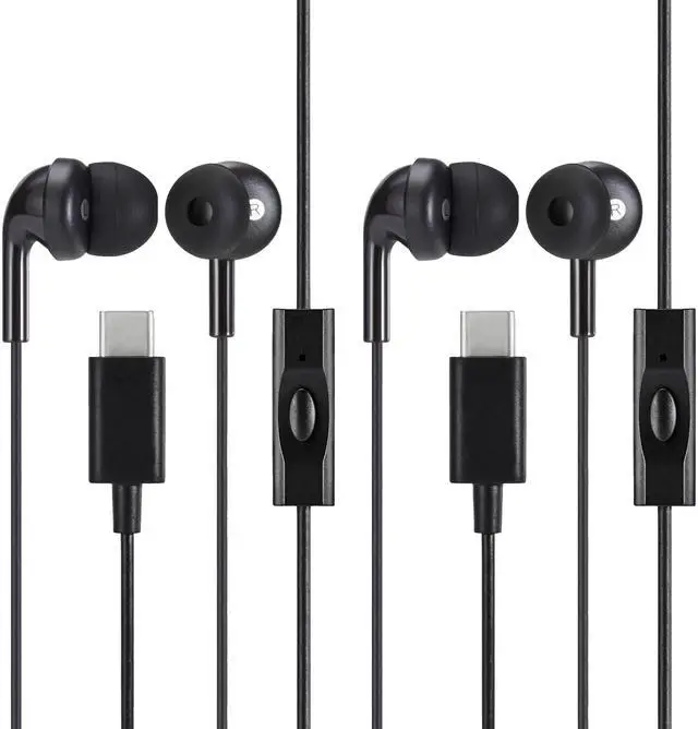 Main image of Wired Earbuds with Microphone, in Ear Headphones, USB-C, 2 Pack