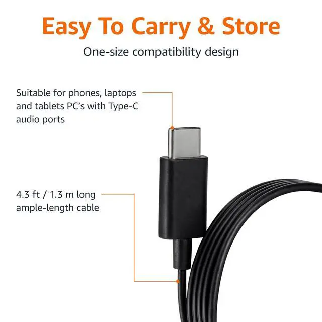 Alt view image 3 of 7 - Wired Earbuds with Microphone, in Ear Headphones, USB-C, 2 Pack