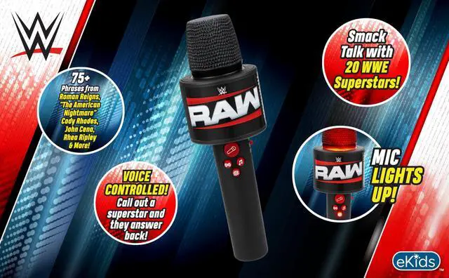 Alt view image 2 of 6 - Smack Talk Microphone Toy with Built-in Music and Sound Effects, for Fans of WWE Toys