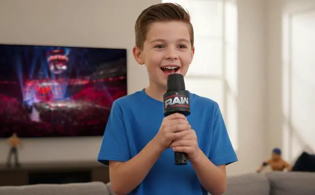 Alt view image 4 of 6 - Smack Talk Microphone Toy with Built-in Music and Sound Effects, for Fans of WWE Toys