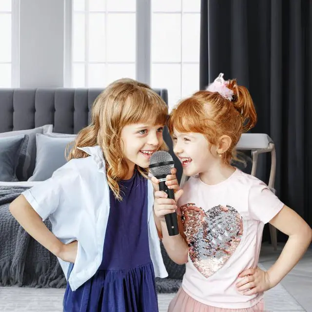 Alt view image 3 of 7 - Microphone Toy for Kids - Plastic Pretend Prop Fake Microphone Toy for Halloween, Christmas, Cosplay, Birthday Party Favors, Costume Play (17cm, Black)