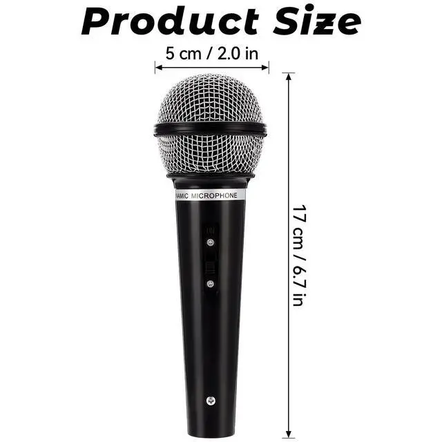 Alt view image 2 of 7 - 1 Pack Plastic Fake Microphone Prop, 6.7 in Pretend Microphone, Fake Mic Props for Birthday Party Favors