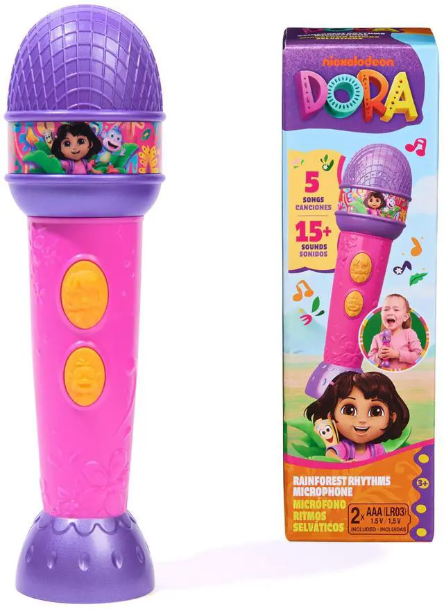 Main image of , Rainforest Rhythms Microphone with Music, Sound Fx & Bilingual Phrases, Kids Toys for Girls & Boys Ages 3 and Up