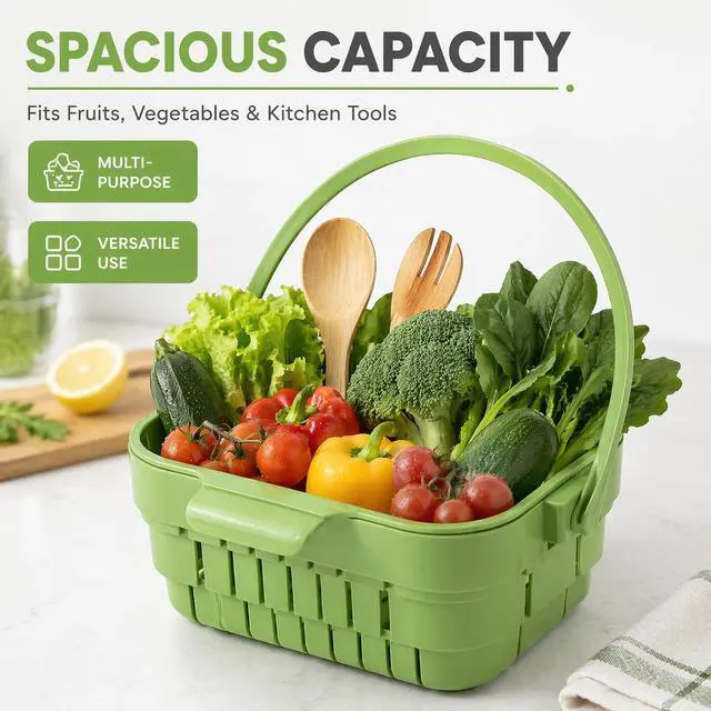 Alt view image 4 of 7 - Foldable Hanging Sink Drain Basket Stretchable Kitchen Colander with Flip Cover, Space Saving Food Strainer & Faucet Storage Rack for Fruits, Vegetables, Utensils & Kitchen Organization