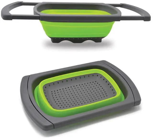Main image of Colander collapsible, Colander Strainer Over The Sink Vegetable/Fruit Colanders Strainers, Fruit and Pasta Foldable Strainer for Kitchen, 6-Quart, BPA Free