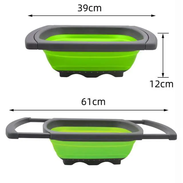 Alt view image 5 of 7 - Colander collapsible, Colander Strainer Over The Sink Vegetable/Fruit Colanders Strainers, Fruit and Pasta Foldable Strainer for Kitchen, 6-Quart, BPA Free