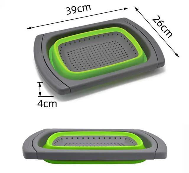 Alt view image 6 of 7 - Colander collapsible, Colander Strainer Over The Sink Vegetable/Fruit Colanders Strainers, Fruit and Pasta Foldable Strainer for Kitchen, 6-Quart, BPA Free