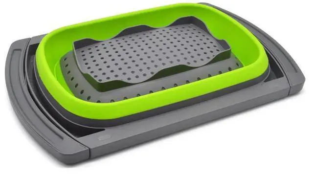 Alt view image 7 of 7 - Colander collapsible, Colander Strainer Over The Sink Vegetable/Fruit Colanders Strainers, Fruit and Pasta Foldable Strainer for Kitchen, 6-Quart, BPA Free