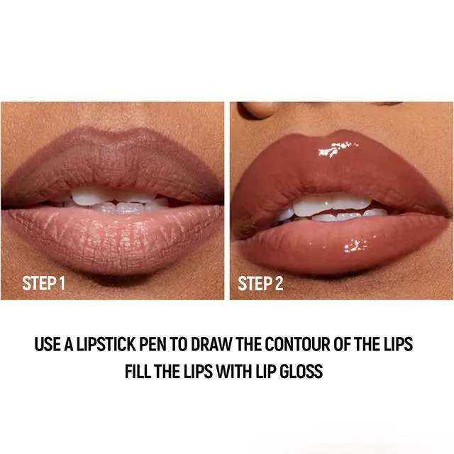 Alt view image 5 of 7 - 3 Pcs Double-ended Glossy 2-in-1 Lip Liner and Lipstick Set (#04 #05 #06) | Double-ended Glossy 2-in-1 Lipstick Smooth Buildable Lipgloss Waterproof and Long-Lasting Moisturizing
