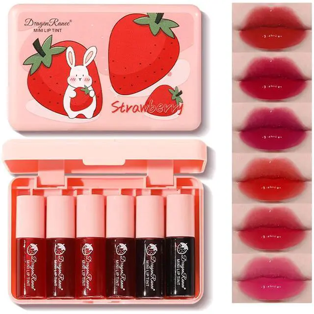 Main image of Lip Stain, Lip Stain Long Lasting Waterproof, Makeup, Cute Stuff,Maquillaje | Lip Tint, Liquid Lipstick, Lip Gloss for Women, Lip Gloss Set, Makeup Set, Mini Makeup, Teen Girl Stuff, High Pigment