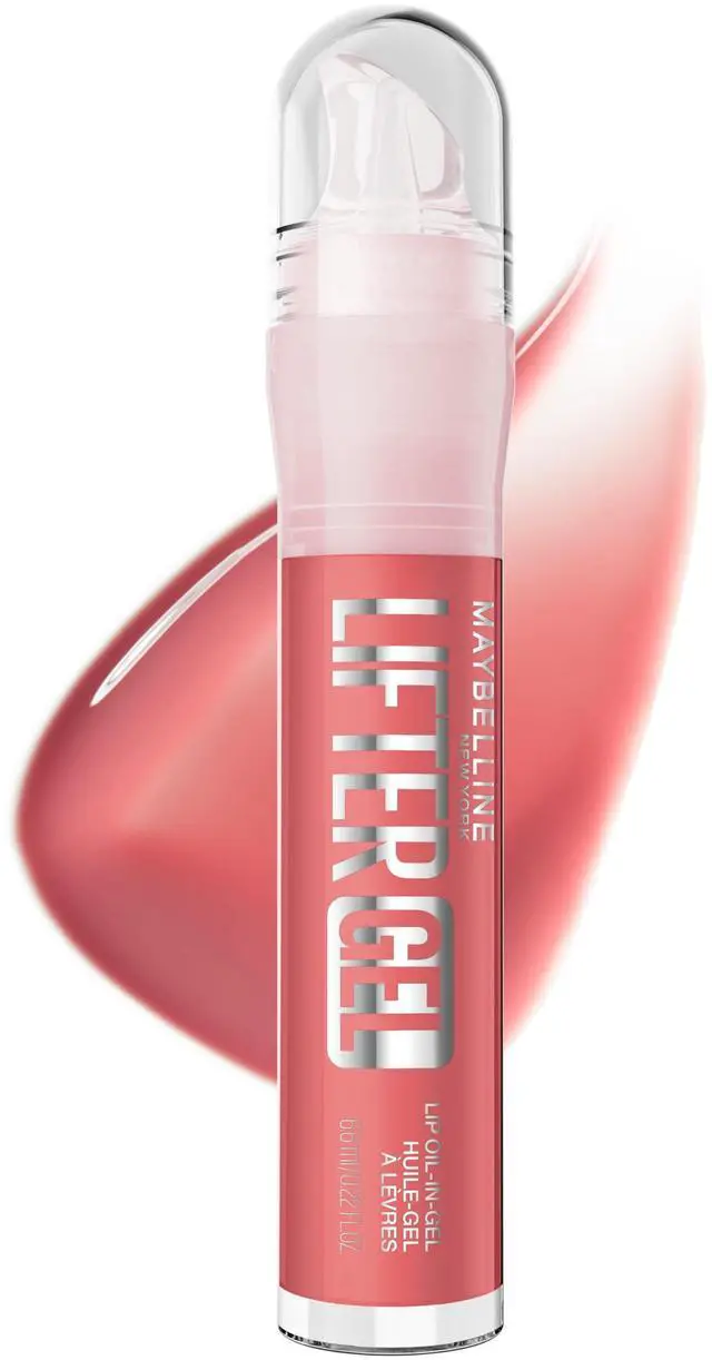 Main image of Oil-in-Gel Lip Gloss for Glassy, Bouncy Shine, Hydrating, Tinted Lip Balm and Moisturizer with Hyaluronic Acid and Passionfruit Oil, Strawberry Shake (Mauve Pink)