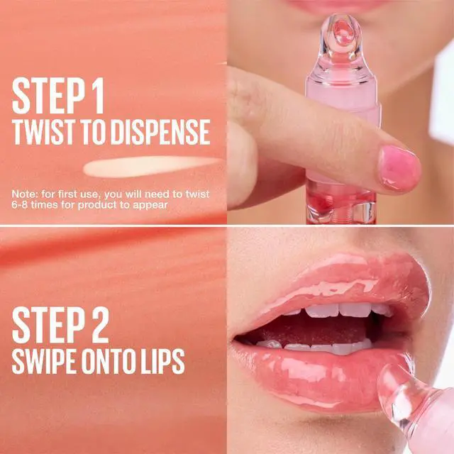 Alt view image 5 of 7 - Oil-in-Gel Lip Gloss for Glassy, Bouncy Shine, Hydrating, Tinted Lip Balm and Moisturizer with Hyaluronic Acid and Passionfruit Oil, Strawberry Shake (Mauve Pink)