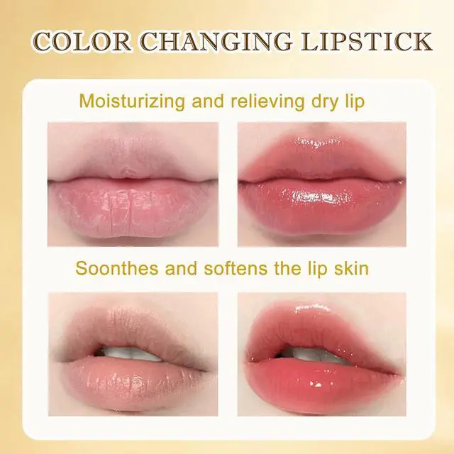 Alt view image 4 of 7 - Color Changing Lipstick, Lipstick for Older Women, Lip stick for Women (#1) | Clear Lipstick That Changes Color, Long Lasting Moisturizing Tinted Lip Balm, Non-Sticky Formula, Mothers Day Gifts