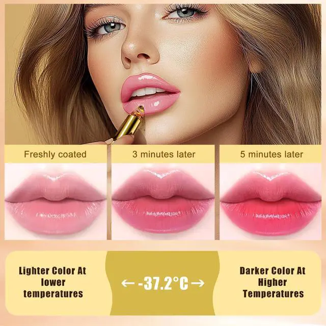 Alt view image 2 of 7 - Color Changing Lipstick, Lipstick for Older Women, Lip stick for Women (#1) | Clear Lipstick That Changes Color, Long Lasting Moisturizing Tinted Lip Balm, Non-Sticky Formula, Mothers Day Gifts