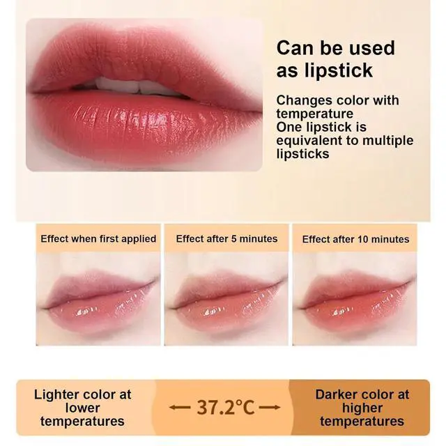 Alt view image 7 of 7 - Color Changing Lipstick,Lipstick,lip stick,Long Lasting 24 Hours Moisturizing Glossy Shine Lip Gloss for Women (1pcs)