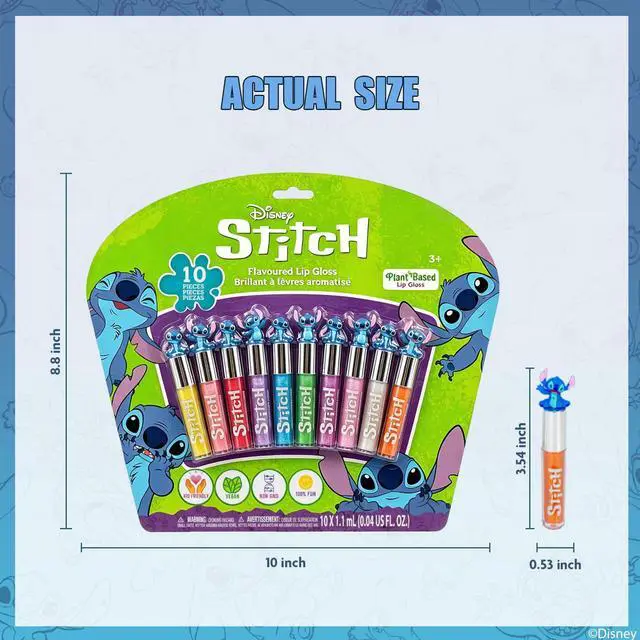 Alt view image 5 of 7 - Stitch Lip Gloss Set, 10-Piece Plant-Based, Ages 3+