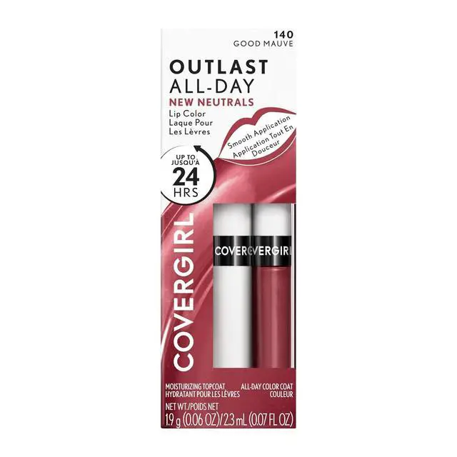 Alt view image 2 of 7 - Outlast All-Day Lip Color with Moisturizing Topcoat, New Neutrals Shade Collection, Good Mauve, Pack of 1