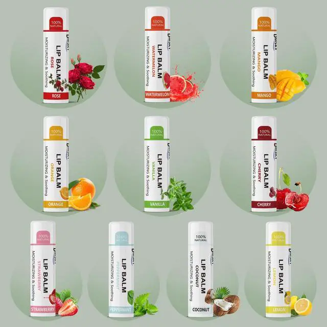 Alt view image 2 of 7 - 40 Pack Lip Balm Bulk, Fruit Lip Balm Variety Pack, Natural Moisturizing Balms for Dry Cracked Lips, Hydrating for Men Women Kids - 10 Flavors