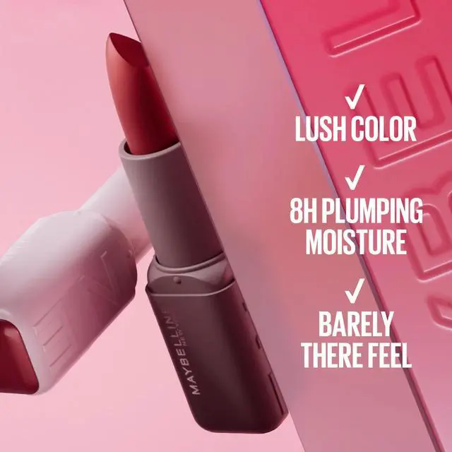Alt view image 3 of 7 - Serum Lipstick, Hydrating Lip Makeup with 8HRs of Lip Plumping Moisture with Hyaluronic Acid + Oil Blend, Wild Card (Midtone Red Matte)