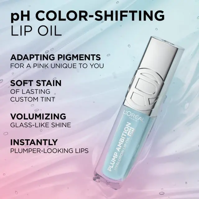 Alt view image 4 of 7 - Hyaluron Lip Oil, Color Shifting Lip Tint with 24HR Hydration, Volumizing Shine and Lasting Color, 020 pH Rosé