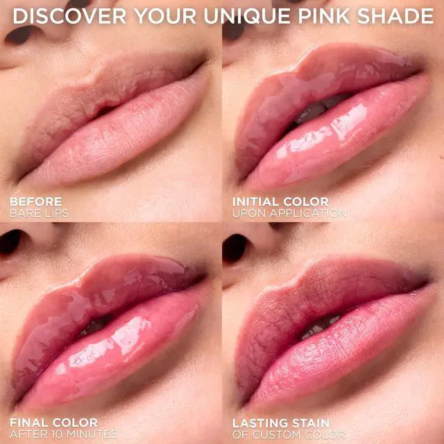 Alt view image 3 of 7 - Hyaluron Lip Oil, Color Shifting Lip Tint with 24HR Hydration, Volumizing Shine and Lasting Color, 020 pH Rosé