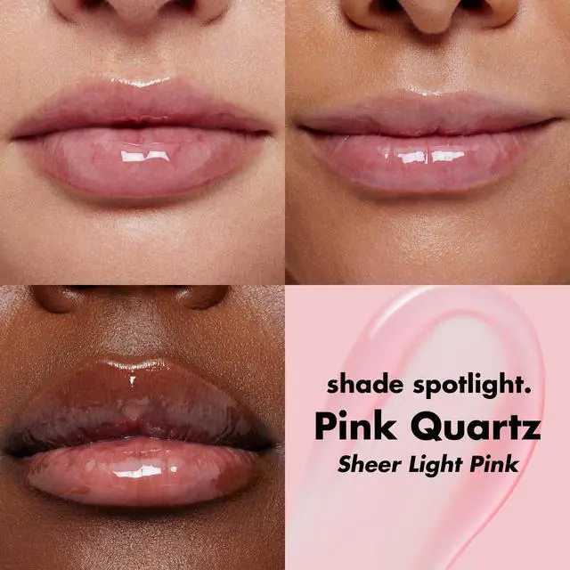 Alt view image 3 of 7 - Lip Oil, Pink Quartz | Nourishing Tinted Lip Oil For A High-shine Finish, Infused With Jojoba Oil, Vegan & Cruelty-free