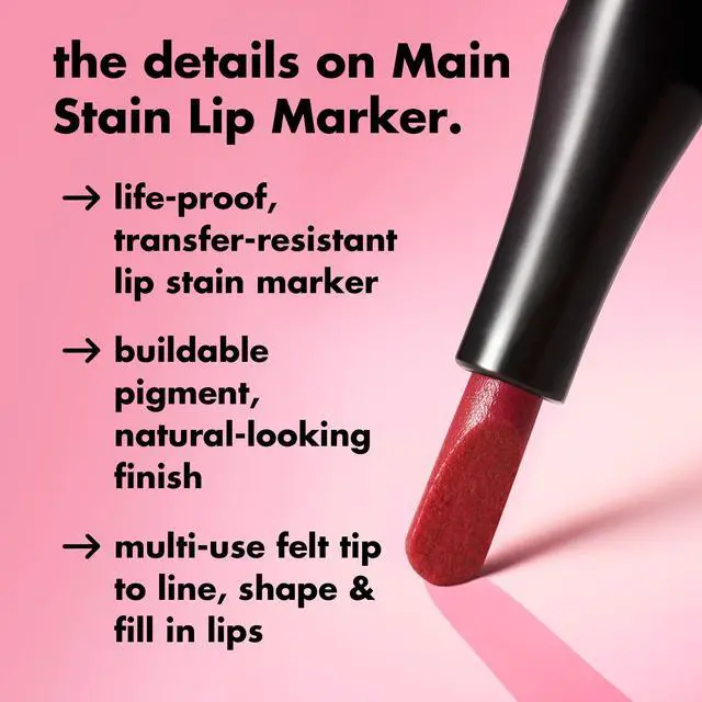 Alt view image 3 of 7 - Lip Marker, Rose Macaron | Lip Stain Lip Liner, Define, Contour & Fill for Long-Lasting & Transfer-Resistant Color, Vegan & Cruelty-Free