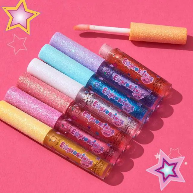 Alt view image 5 of 7 - 7pc Fruity Flavored Lip Gloss Set - Assorted Fruit Flavor-Great Gift | Non-Toxic Kids Makeup. Fun Shiny Lip Gloss Collection for Kids, Teens & Girls - Sweet & Glossy Lip Care