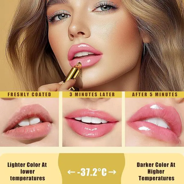 Alt view image 2 of 7 - Color Changing Lipstick, PH Lipstick Color Changing for Women | Transferproof PH Adjusting Lip stick, Long Lasting Hydration Without Stripping Clear Lip Gloss, Mothers Day Gifts (01)