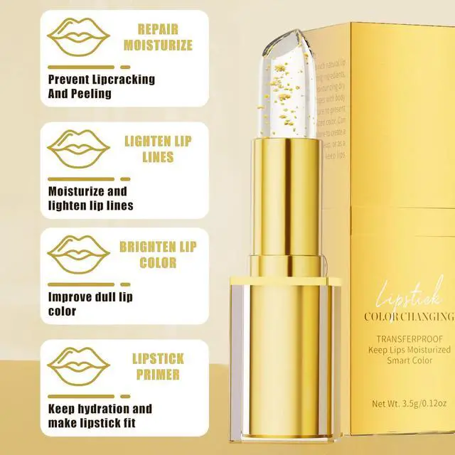 Alt view image 3 of 7 - Color Changing Lipstick, PH Lipstick Color Changing for Women | Transferproof PH Adjusting Lip stick, Long Lasting Hydration Without Stripping Clear Lip Gloss, Mothers Day Gifts (01)