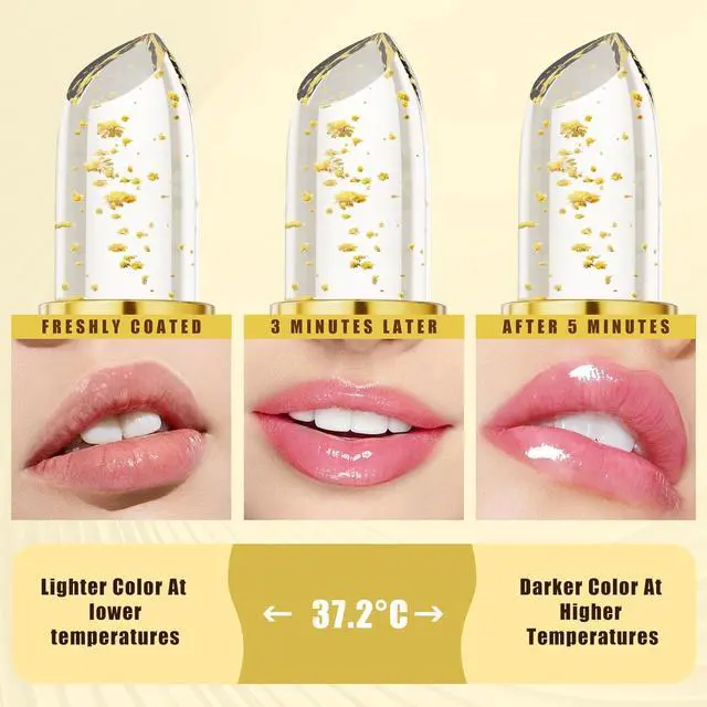 Alt view image 4 of 7 - Color Changing Lipstick for Older Women, Ph Adjusting Clear Lip Gloss, Transferproof Color Lipstick Long-Lasting Hydration Without Stripping, Keeping Makeup In Place for Up To 8+ Hours