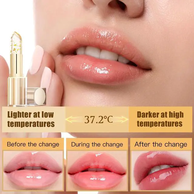Alt view image 2 of 7 - Lipstick, Color Changing Lip Balm, Moisturizing & Non-sticky Vegan | Color Changing Lipstick, Clear Lipstick That Changes Color, Long Lasting, Non-Stick Cup, Cruelty-Free