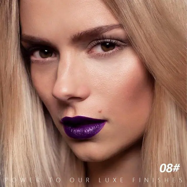 Alt view image 2 of 7 - Dark Orchid Purple Matte Lipstick - Pigmented Lip Crayon & Face Paint Stick for Women Everyday Halloween Birthday Party Wear, Younger-Looking Lip Makeup, Labial con color para uso diario 08