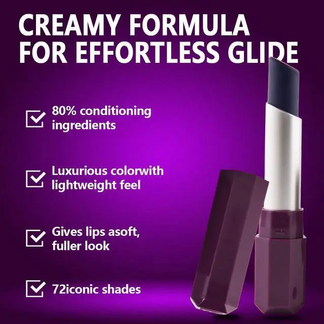 Alt view image 4 of 7 - Dark Orchid Purple Matte Lipstick - Pigmented Lip Crayon & Face Paint Stick for Women Everyday Halloween Birthday Party Wear, Younger-Looking Lip Makeup, Labial con color para uso diario 08