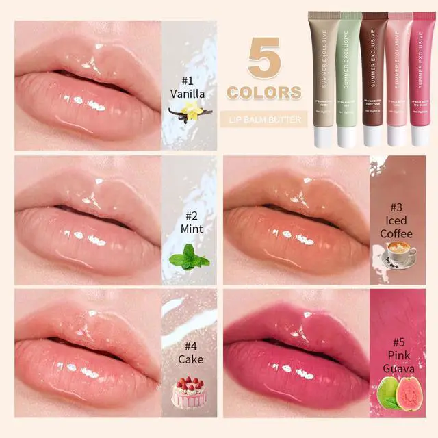 Alt view image 4 of 7 - 2 Color Summer Exclusive Lip ,Lip Gloss Bulk | Nourishing Lip Gloss with Natural Ingredients for Girls,Soothes & Softens Dry Lips,Lip Care Gift Set for Birthday Christmas.