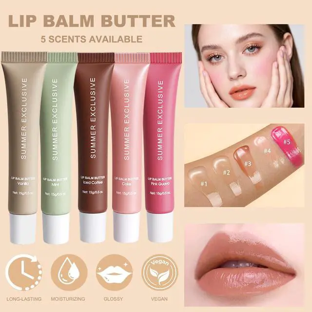 Alt view image 2 of 7 - 2 Color Summer Exclusive Lip ,Lip Gloss Bulk | Nourishing Lip Gloss with Natural Ingredients for Girls,Soothes & Softens Dry Lips,Lip Care Gift Set for Birthday Christmas.