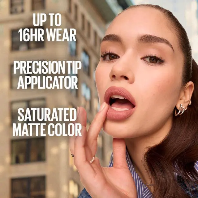 Alt view image 4 of 7 - Super Stay Matte Ink Liquid Lipstick Makeup, Long Lasting High Impact Color, Up to 16H Wear, Mover, Brown, 1 Count, Packaging May Vary