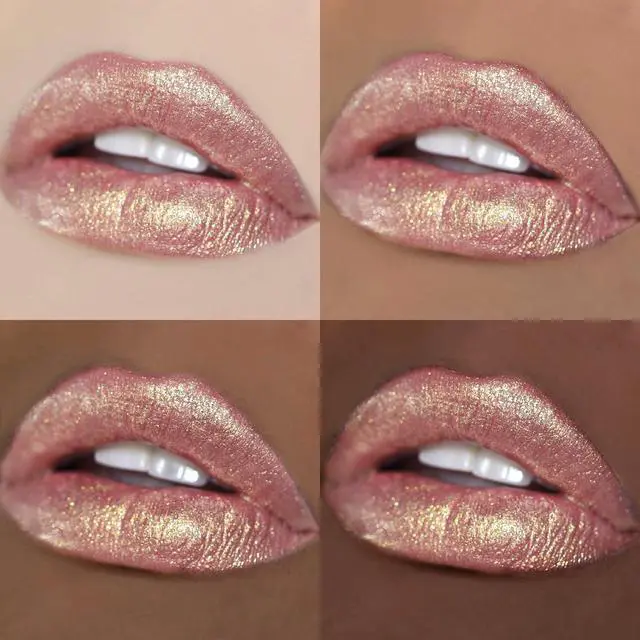 Alt view image 2 of 6 - Metallic Lipstick - Sparkle Glitter Finish, Light Pink | Full Coverage, Long-Lasting, Smudge-proof, Hydrating Formula, Non-sticky, Lightweight Frosted Lipsticks,