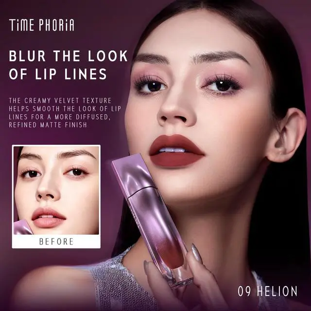 Alt view image 3 of 7 - Cream, Soft Blur Matte Lip Tint 09 | Blurs Lip Lines With Soft Velvet Texture, Lightweight & Highly Pigmented , Deep Berry Red Color, No-drying