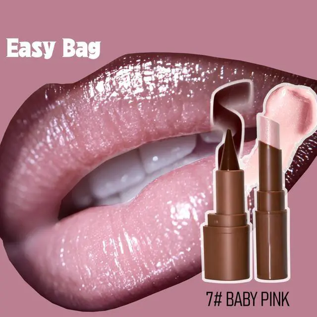 Alt view image 2 of 7 - Nourishing Lip Gloss with Brown Lip Liner Lip Combo Sets, Solid Lip Gloss Jelly Lipstick High Shine, Nude Lip Kit with Lip Liner and Gloss for Women, Lightweight Long-Lasting Lipstick Makeup