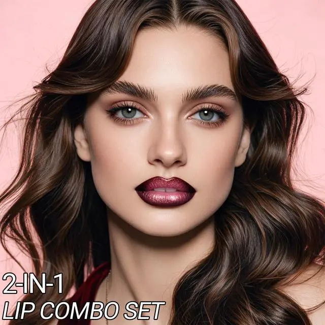Alt view image 3 of 7 - Nourishing Lip Gloss with Brown Lip Liner Lip Combo Sets, Solid Lip Gloss Jelly Lipstick High Shine, Nude Lip Kit with Lip Liner and Gloss for Women, Lightweight Long-Lasting Lipstick Makeup