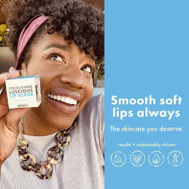 Alt view image 3 of 6 - 100% Natural Lip Scrub, Vegan Conditioning Coconut Lip Exfoliator - Gentle Exfoliant, Ultra Sexy Sugar Lip Mask Polish and Scrubber for Chapped Dry and Dark Lips, (Coconut Sorbet)