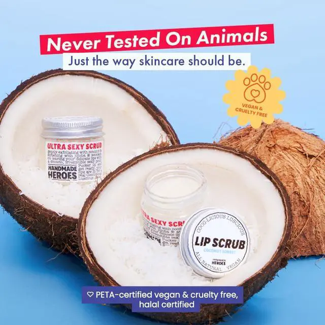 Alt view image 4 of 6 - 100% Natural Lip Scrub, Vegan Conditioning Coconut Lip Exfoliator - Gentle Exfoliant, Ultra Sexy Sugar Lip Mask Polish and Scrubber for Chapped Dry and Dark Lips, (Coconut Sorbet)