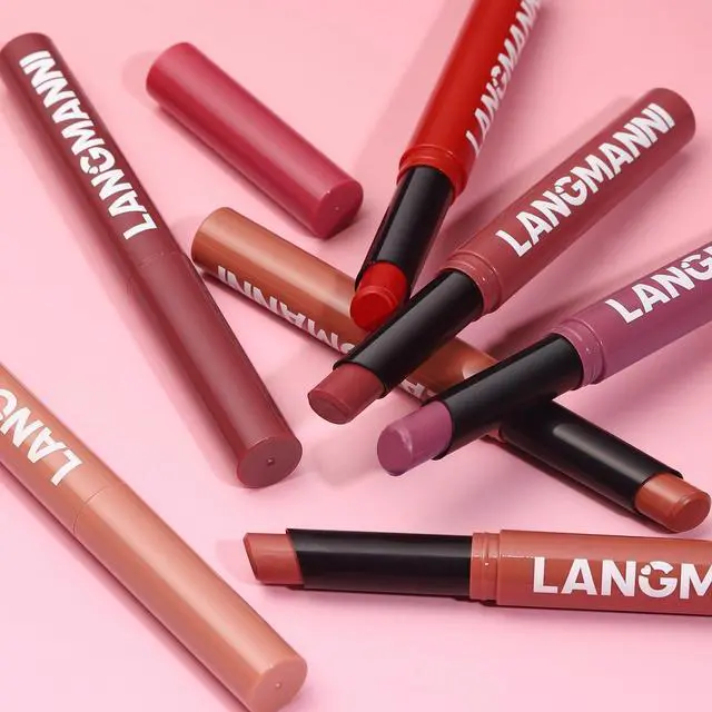 Alt view image 7 of 7 - 12Pcs Velvet Matte Lipstick Set, Nude to Dark Shades, Long-Lasting,Color A | Highly pigmented matte color, smooth creamy glide, waterproof wear, nude-to-dark tones, ideal for daily makeup or gifting
