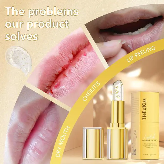 Alt view image 3 of 7 - 2 PCS Color Changing Lipstick, Gold Foil PH Lip Balm, Transferproof & Long Lasting, Moisturizing Jelly Lip Stick, Deep Nourishing Plumping Lip Gloss for Women