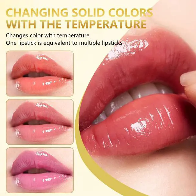 Alt view image 4 of 7 - 2 PCS Color Changing Lipstick, Gold Foil PH Lip Balm, Transferproof & Long Lasting, Moisturizing Jelly Lip Stick, Deep Nourishing Plumping Lip Gloss for Women