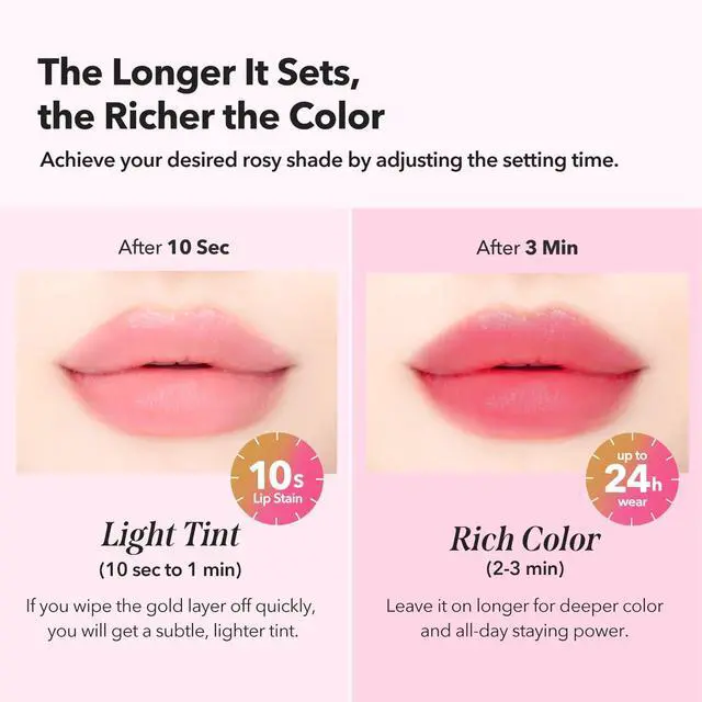 Alt view image 6 of 7 - Hero All Day Plumping Lip Stain Rose pink | 24H Lip Stain - Smudge & Transfer Resistant, Plumping Wipe-Off Tint, Natural Rose 0.14oz
