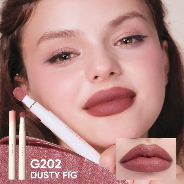 Alt view image 3 of 7 - Cushion Matte Lip Cream, Hydrating Matte Lipstick with Tripeptide & Squalane, Lip Line Blurring, Velvet Lip Mud, Smudge-Proof,Long-Lasting, Non-craked (G202 Dusty Fig)